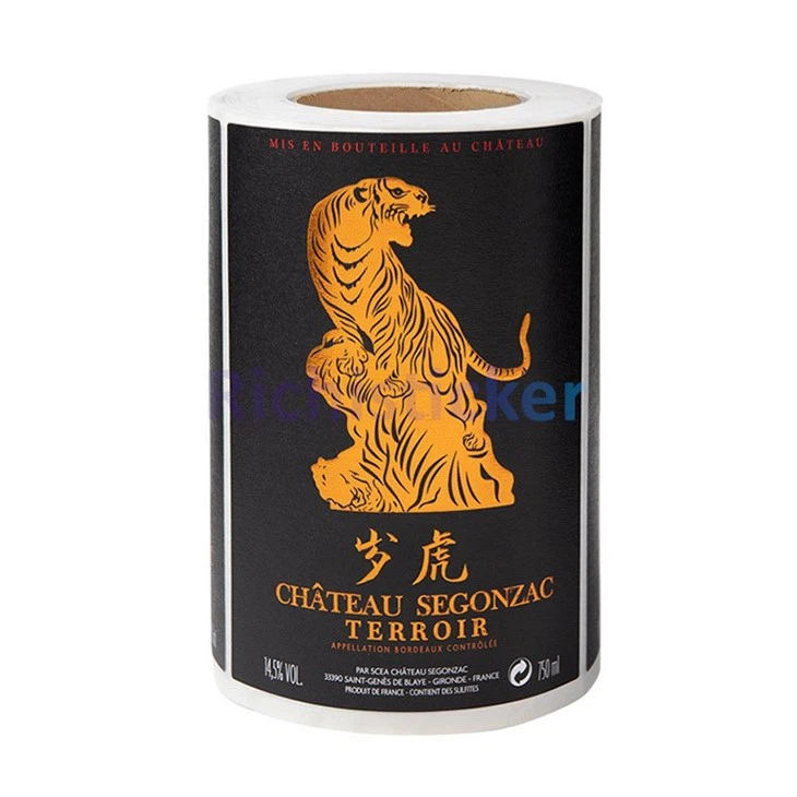 Bronzing Self-Adhesive Wine Labels